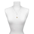 thumbnail image 3 of Delight Jewelry Goldtone Capital Letter - C - Pebble Disc - Silver tone Elegant Infinity Lariat Necklace, 3 of 4