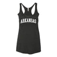 thumbnail image 2 of Wild Bobby State of Arkansas College Style Women Tri-Blend Racerback Tank Top, 2 of 6