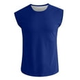 thumbnail image 2 of Mens T-Shirts Workout Tank Sleeveless Solid Color Gym Training Man Undershirts Tee Shirts Streetwear, 2 of 4