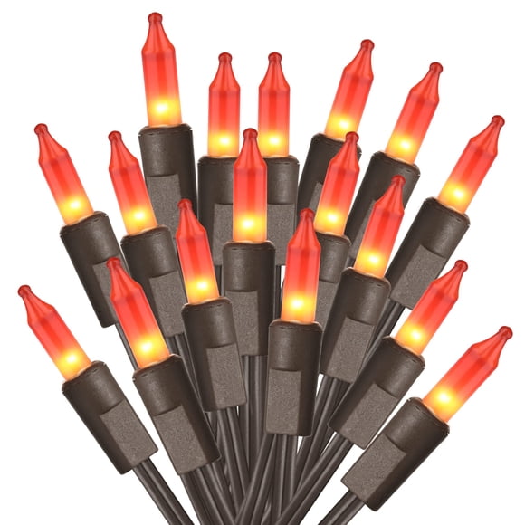 Luces de Halloween ODEETRONIC naranja, 6,6 m, 100 incandescentes