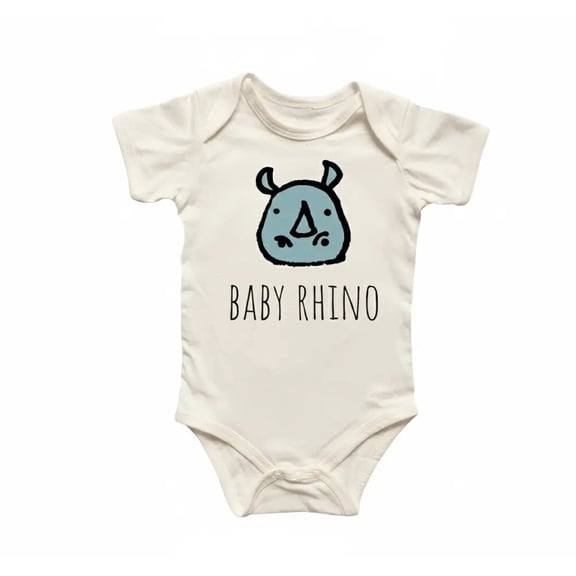 Rhino Safari Newborn Baby Bodysuit