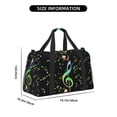 thumbnail image 2 of Easygdp Music Notes Bolsa de Gimnasio, Bolsa de Viaje Duffel, Bolsa de Fin de Semana con Compartimentos, Bolsa de Mano para Noche, 2 of 5
