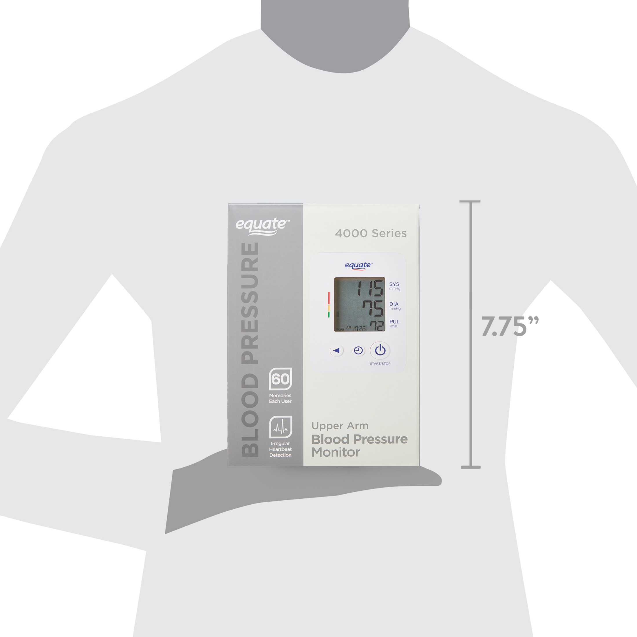 Monitor de presión arterial para brazo Equate con brazalete de rango amplio – Detección de latidos irregulares 7