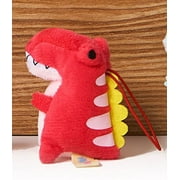 Cute Kawaii Dinosaur Family Gang Mini Strap Plush (2", Dinosaur - T Rex Red)