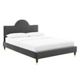 thumbnail image 2 of Modway Aurora Performance Velvet Full Bed in Charcoal, 2 of 10
