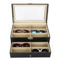 thumbnail image 3 of 12 Tragamonedas Gafas de Solas de Gafas Organizador de Gafas, Caja de Pantalla de Almacenamiento de DOBLE CAPA CUBIERTA Multi, 3 of 7