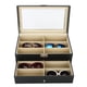 thumbnail image 1 of Vitrina De Gafas, Caja De Reloj Portátil De Gran Capacidad De Doble Capa, Caja De Almacenamiento De Gafas De Sol, Para Gafas, Mujeres, Joyería, Hombres, 1 of 7