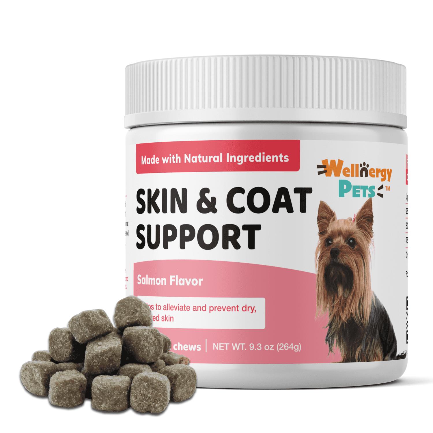 Natural Skin & Coat Allergy Support Soft Chews for Dogs Anti
