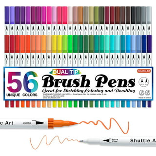 Duslogis Dual Brush Marker Pens for Coloring,24 Colored Markers