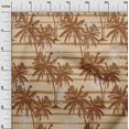 thumbnail image 3 of oneOone Cotton Cambric Brown Fabric Tropical Plam Tree With Stripes Sewing Material Print Fabric By The Yard 42 Inch Wide, 3 of 4