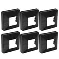 thumbnail image 1 of Shisuyan Housse de Base de Poteau Noire en PVC, Conception de Base de Poteau Divisée pour Propriétaires, 6 Pcs, 1 of 9