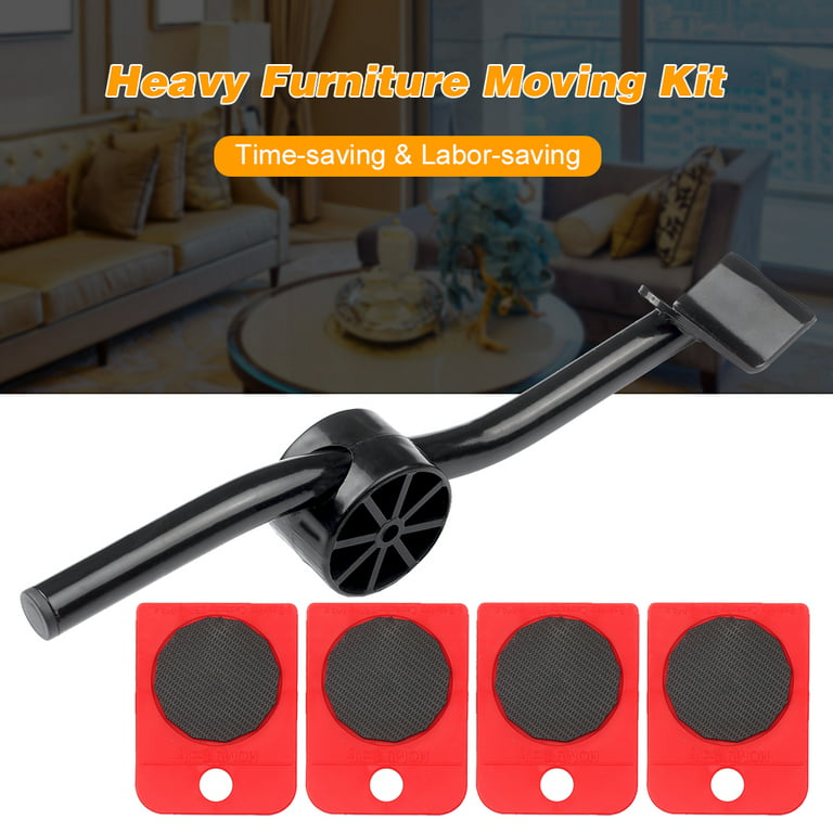 Heavy Furniture Moving Kit Easy Mover Appliance Roller Lifter Moving System  With 4 Wheel Sliders Lifter Kit For Moving Sofa Cabinet Table 180 Degree A