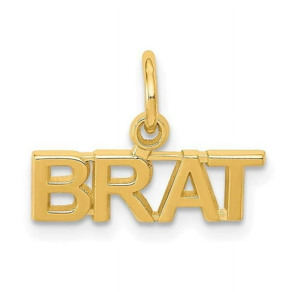 Finest Gold 14K Polished Brat Charm