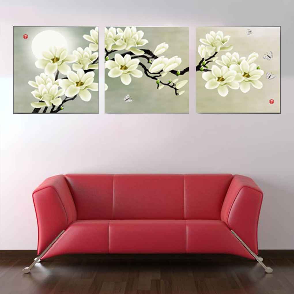 GeweYeeli 3 Panel Canvas Oil Painting Wall Pictures for Modular Living