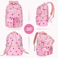 thumbnail image 6 of DAKIMOE Cute School Backpack Set for Kids with Lunch Tote Pencil Case Durable Water-Resistant Girls Bookbag for Elementary Middle School, 6 of 7