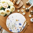thumbnail image 2 of Spring Floral Round 15 Inch Placemats Set of 4, Elegant Butterfly Summer Botanical HeatResistant Non Slip Place Mats for Dining Table, Wipeable Braided Kitchen Table Mats for Housewarming, 2 of 9