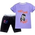 thumbnail image 2 of Conjunto de ropa DJ Marshmellow para niños de 2 a 16 años, niñas, adolescentes, top y pantalones cortos, conjunto deportivo, 2 piezas zhangmenya LED, 2 of 2