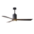 thumbnail image 3 of Matthews Fan Company PA3-BK-WA-60 - Patricia three-blade ceiling fan in Matte Black finish with 60” solid walnut tone blades and dimmable LED light kit&nbsp;, 3 of 5