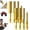 Gold, variant on 2-in-1 Hexagonal Shank Brazing Dry Drilling Specialized Hole Opener, 2-in-1 Hexagonal Shank Brazing Hole Opener - Drill Through Tough Surfaces, for Electricians, Plumbers (Gold, 3Pcs/6+8+10mm)