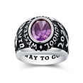 thumbnail image 2 of Mementos USA Custom X-Large Men's Class Rings 10kt White Gold for High School and College, 2 of 6