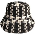 thumbnail image 2 of CoCopeaunts Ladies Bucket Hat Artistic Simple Grid Female Foldable Basin Hat Autumn Winter Warm Soft Packable Fisherman Hats, 2 of 8