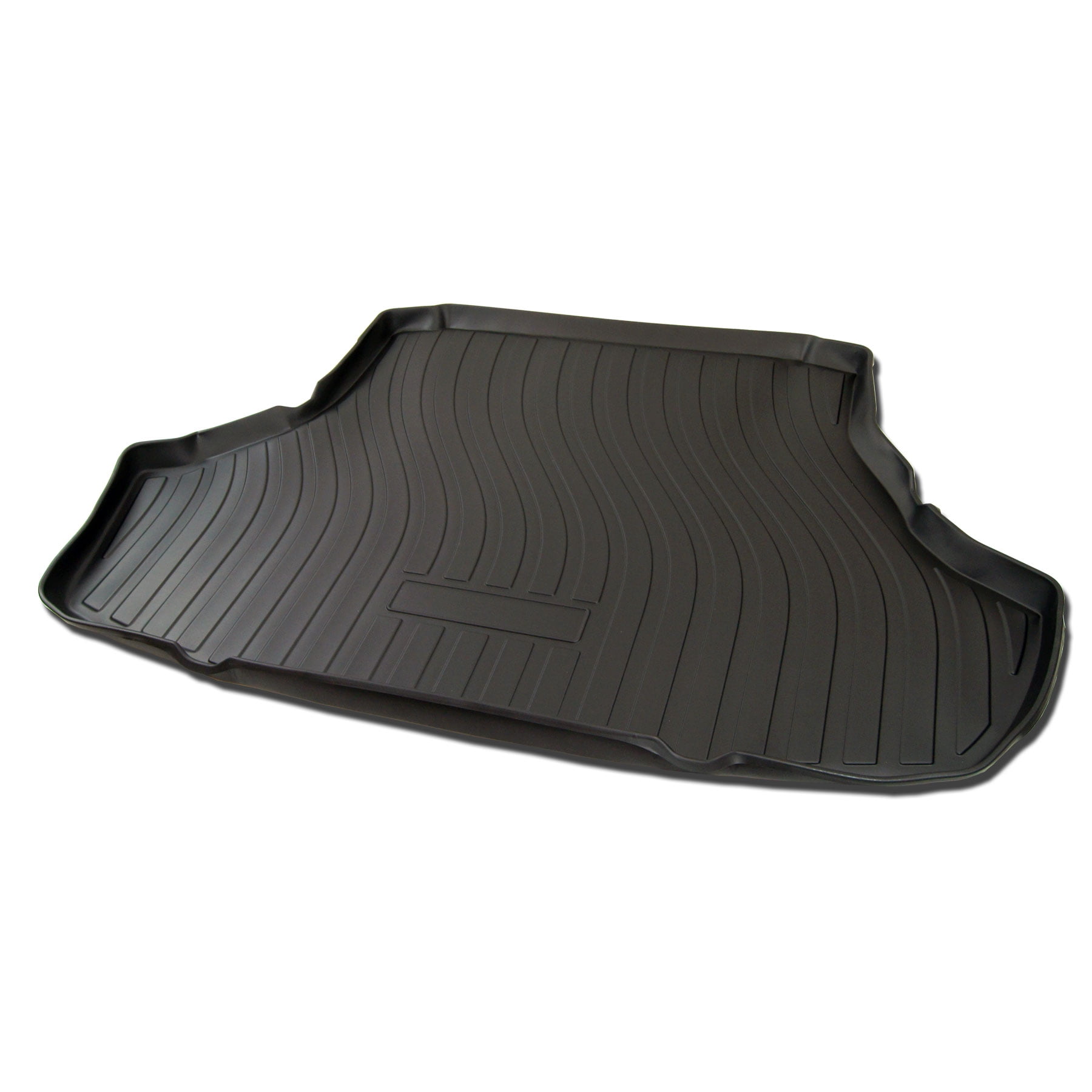 TuningPros CLTM837 Custom Fit Black Trunk Floor Mat For