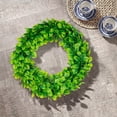 thumbnail image 4 of Aonewoe 16" Artificial Fortune Leaf Wreath for Front Door Green Leaves Wreath for Wall Window Party Wedding Decor Indoor Outdoor, 4 of 14