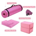 thumbnail image 3 of HemingWeigh Polyester 72" Assembled Length Yoga Mat with Non-Slip Blocks, Strap, Towels, Pink, 3 of 7