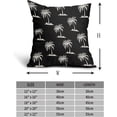 thumbnail image 6 of Coconut Tree Black Pillow Covers 20X20 Inch Set of 2 Coastal Tropical Plants Trees Decorative Pillow Cases Summer Beach Vintage Cushion Case Hawaiian Home Decor for Sofa Couch Outdoor, 6 of 6