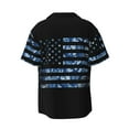 thumbnail image 2 of Xecao offers the Navy Camouflage American Flag for Men's Casual Short-sleeved Shirt, a button-up collared shirt with a pocket, perfect for beach vacations and yacht travel in the 3X-Large size., 2 of 7