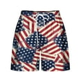 thumbnail image 3 of pstuiky American Flag Shorts Womens Shorts Fashion Rope Independence Day Printed Shorts Yoga Sport Shorts Fit Casual Shorts for Women Plus Size Shorts Summer Savings, 3 of 3