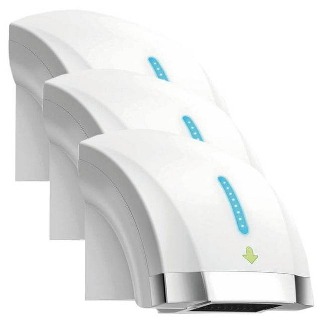 Secador de Pared para Manos BreezeBlitz 3Pzas Con Sensor 20cm 1800W 110V 60Hz 8A Tiempo de Secado 12 a 15 seg