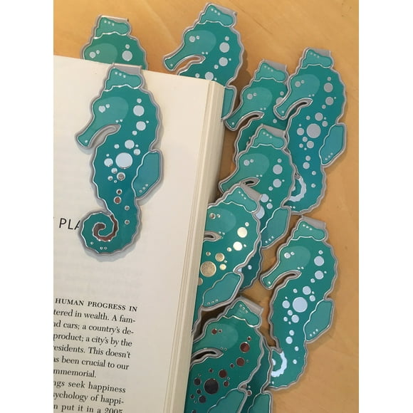 Seahorse Clip Bookmarks for Kids Students Cool Cute Animal Set of 10 Bulk Bookmark Funny Wacky Classroom Reading Incentives Library Rewards Novelty Party Favors Fun Prizes for Summer Reading Programs