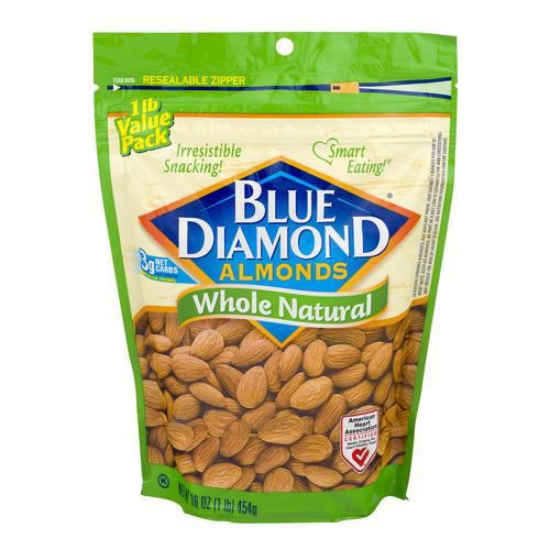 Blue Diamond Whole Natural Almonds (Pack of 2) - Walmart.com