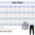 thumbnail image 3 of Mens Womens Tracksuit 2 Piece Hooded Sweatshirt and Sweatpants Set Casual Athletic Suits with Pockets 2XL, 3 of 6