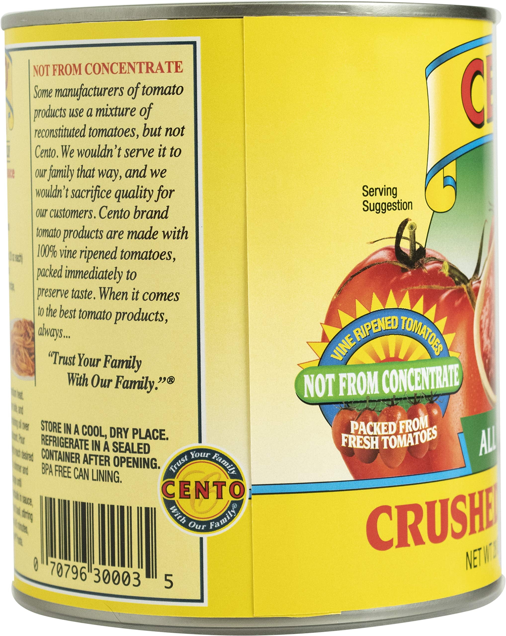 Cento All in One Chunky Crushed Tomatoes in Puree, 28-Ounce Cans (Pack of 12)