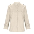 thumbnail image 4 of Women Long Sleeves Jacket Lightweight Zip Up Fall Coat with Four Pockets Casual Outdoor Hiking Jacket, 4 of 6