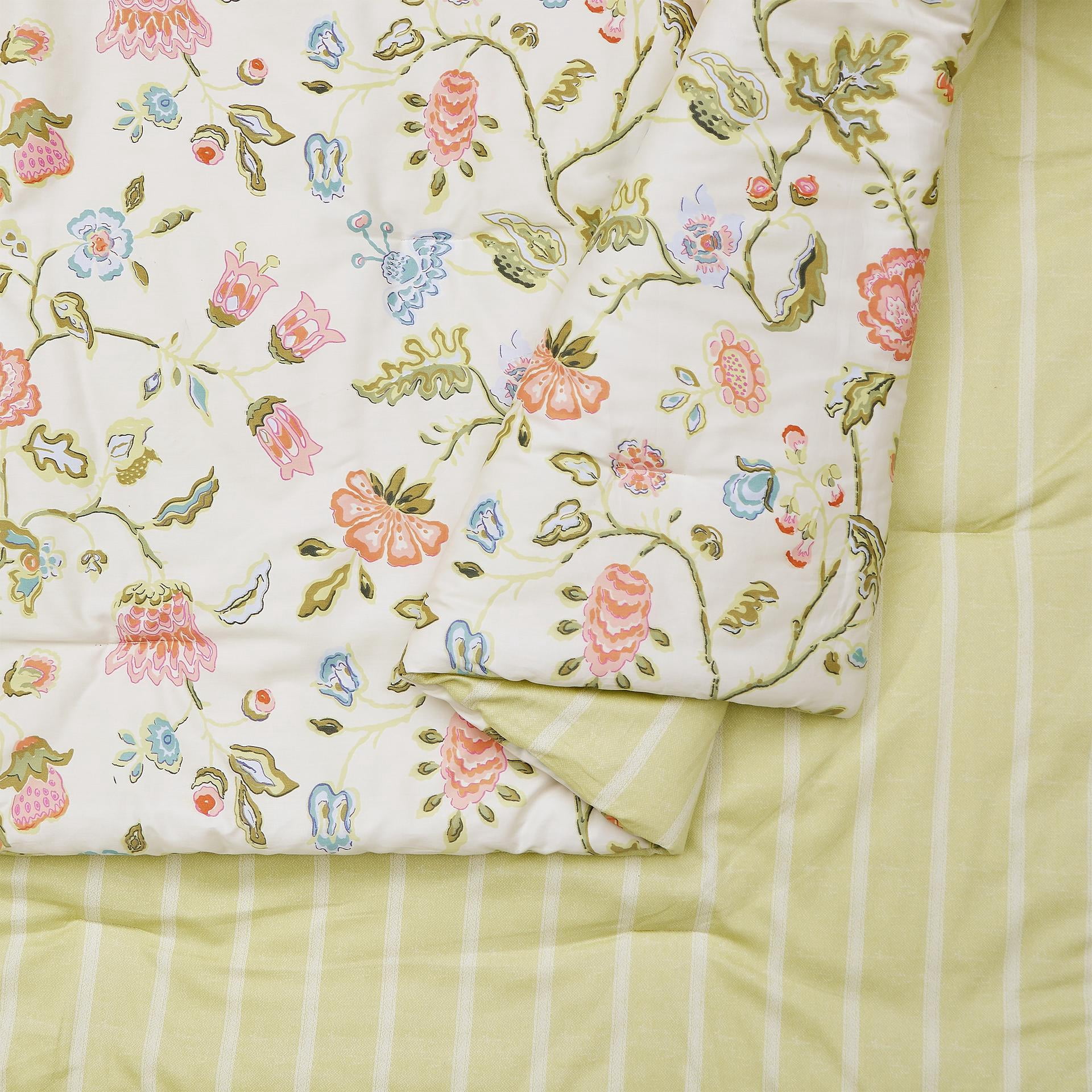 Spartina 449 Sugar Mill 3-Piece Jacquard Cotton Sateen Comforter Set, Full/Queen