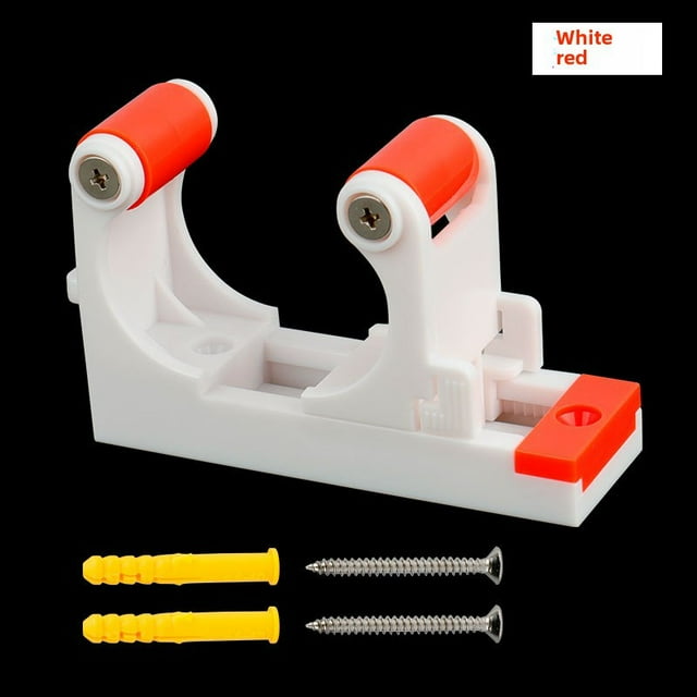 Wall-Mounted Bicycle Storage Hook - Adjustable Size for Road & Mountain Bikes, Sturdy Space-Saving Home Parking Rack with Easy Installation, Durable Secure Cycling Accessory (White/Red)