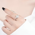 thumbnail image 4 of Blue Jewel Pear Cut Excellent 2.1 Ct Diamond Ring For Women's - 14K White gold Plated Diamond Rings - Classic 3 Stone with Pear Shaped Accents Diamond Rings for Women's - Gifts for Women's, 4 of 8