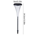 thumbnail image 4 of Violete Solar LED Landscape Path Lights, 2 Pack Ground Stake Lamps, Waterproof ABS Outdoor Courtyard Garden Walkway Accent Lighting with Smart Light Sensor, 4 of 7