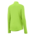 thumbnail image 6 of Womens PosiCharge Competitor 1/4-Zip Lightweight Polyester Pullover Lime Shock Large, 6 of 8