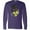 Purple, variant on Inktastic Mardi Gras Skull with Cigar Long Sleeve T-Shirt