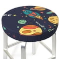 thumbnail image 3 of Daiia Space Stool Covers Round,Round Bar Stool Covers Waterproof Bar Chair Covers Washable Stool Cushion Slipcover for 12-14 Inch Chair-14 inch, 3 of 7