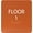 Burnt Sienna, variant on ADA CENTRAL SIGNS - 6" X6" Floor 1 Sign - ADA Compliant Tactile Graphics Grade 2 Braille Text Acrylic Wall Signs - Directional Assistance, Floor Number Safety for Office, school Hospital, Apartment