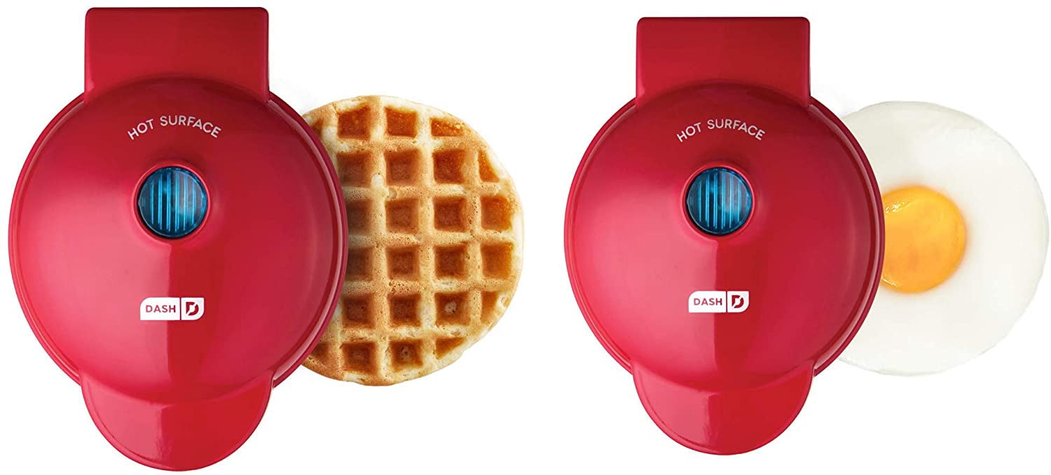 Buy Mini Maker Waffle Maker + Griddle, 2Pack Griddle + Waffle Iron