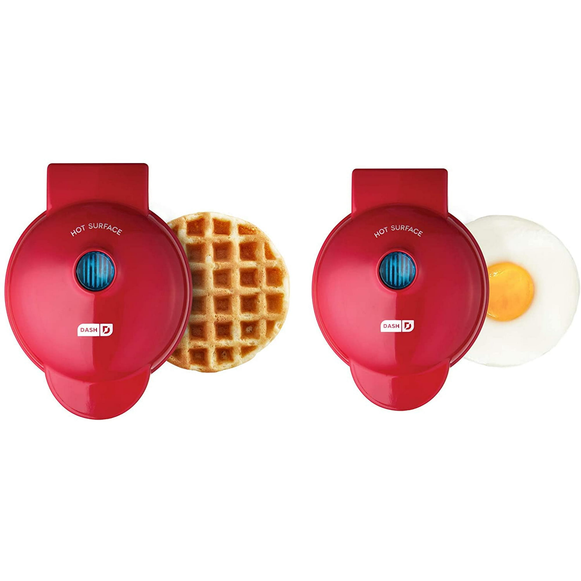 Dash DMSW002RD Mini Maker Grill, Griddle + Waffle Iron, 2 pack, Red |  Walmart Canada