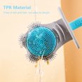 thumbnail image 6 of Rubber Toilet Brush Set, Paw Shape Bathroom Toilet Scrubber, Deep Cleaning Brush Head, TPR No Hair Tangling Brush, Under Rim Flat Flexible Bristles, Wall Mount Standing Holder, 6 of 9