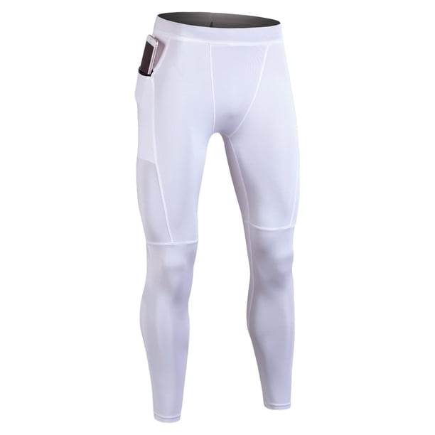 Pantalones de compresión para hombre - Pantalones cortos ajustados para correr y entrenar baloncesto - Poliéster elástico para hacer ejercicio