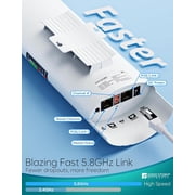 Wireless Bridge Point to Point Outdoor WiFi, Wireless Network Expansion Kit, Long Range High Speed 5G | 2 Units Bridge Kit Complete Pre-Configured - P2P 450(2Pack)